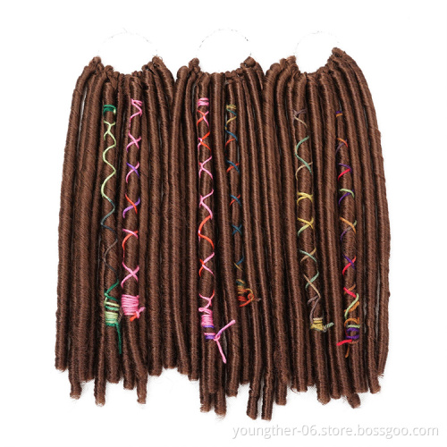 Faux Locs Soft Dreads Synthetic Ombre Marley Hair Braid Afro Kinky Curly Synthetic Braiding Hair Crochet Braids